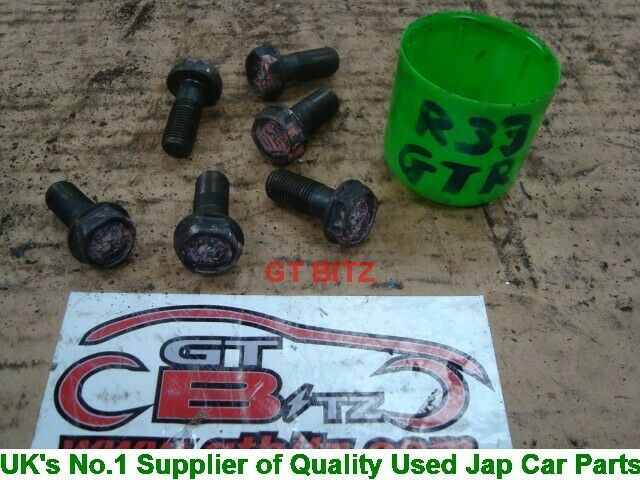 Set of 6 Nissan Skyline GTR R33 Clutch Flywheel Bolts