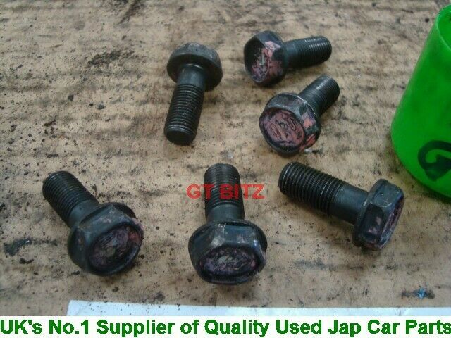 Set of 6 Nissan Skyline GTR R33 Clutch Flywheel Bolts