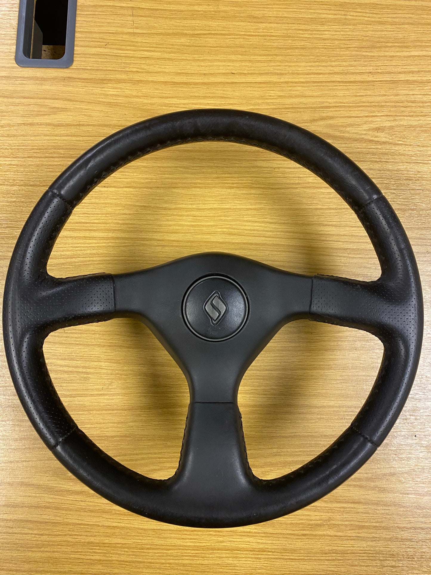 Nissan Skyline R32 GTST Complete OEM Leather Steering Wheel Horn JDM - Rare