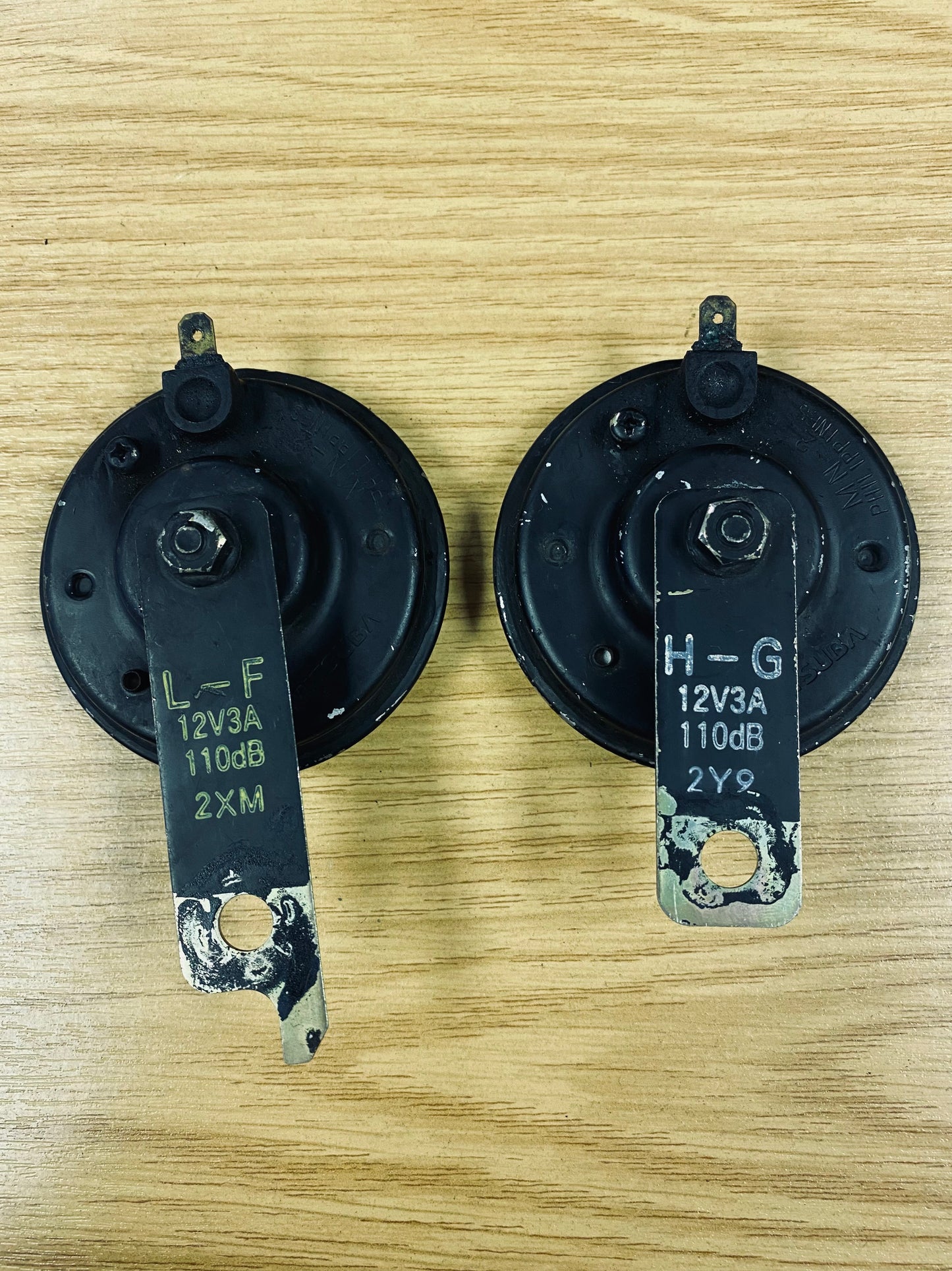 2x Genuine OEM Subaru Impreza WRX STI Ver 7 8 Horns Horn UK STOCK 02-05 (3)