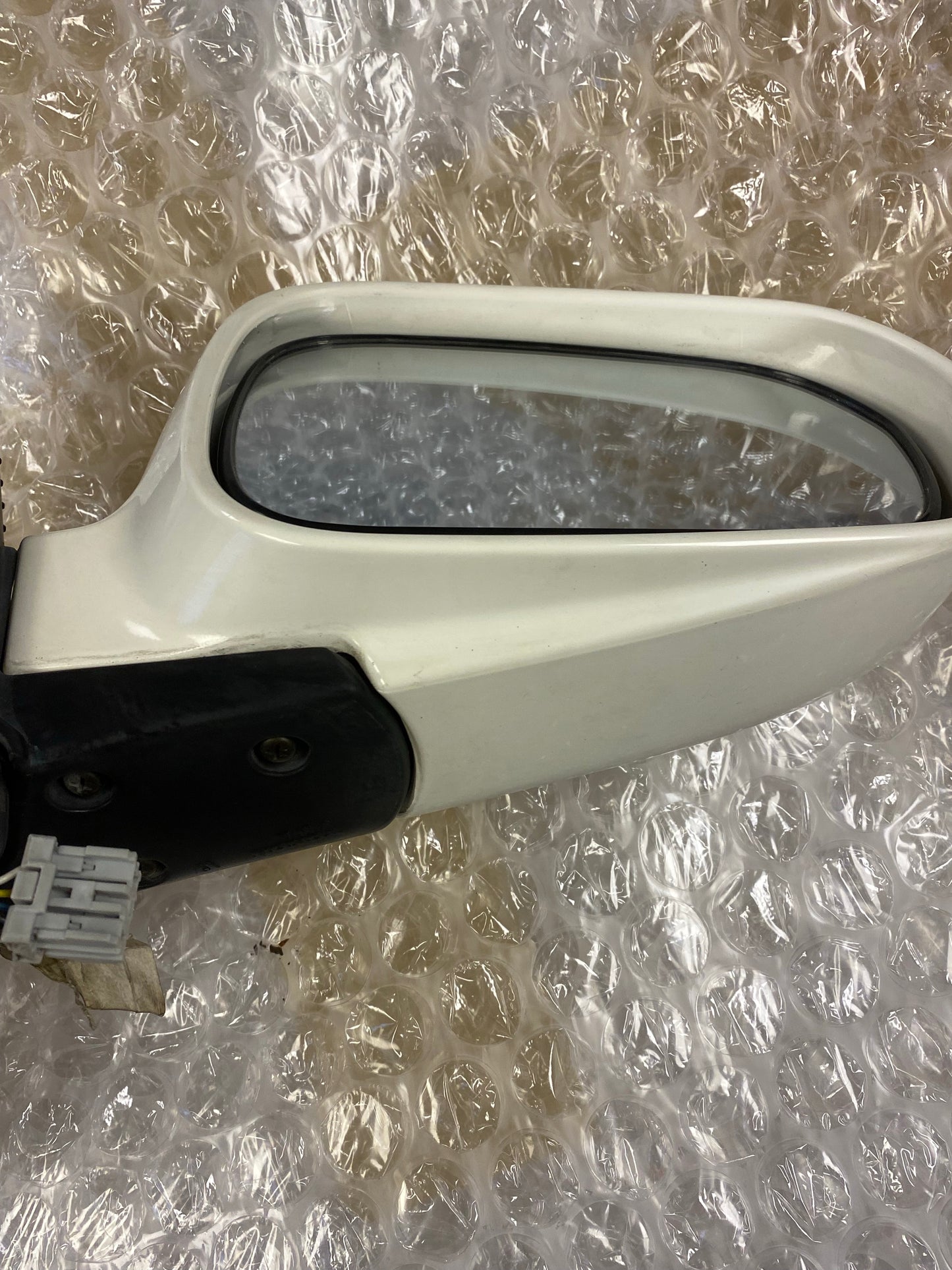 Honda Integra DC5 Right Driver Door Wing Side Mirror RHS White Damaged Cover