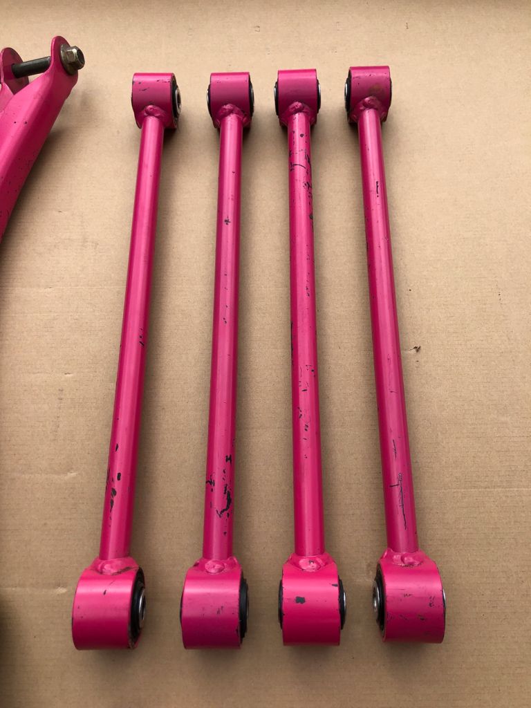 Subaru Impreza WRX STI Ver 7 8 9 Pink Control Lateral Trailing Arms Set UK JDM