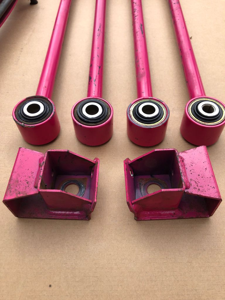 Subaru Impreza WRX STI Ver 7 8 9 Pink Control Lateral Trailing Arms Set UK JDM