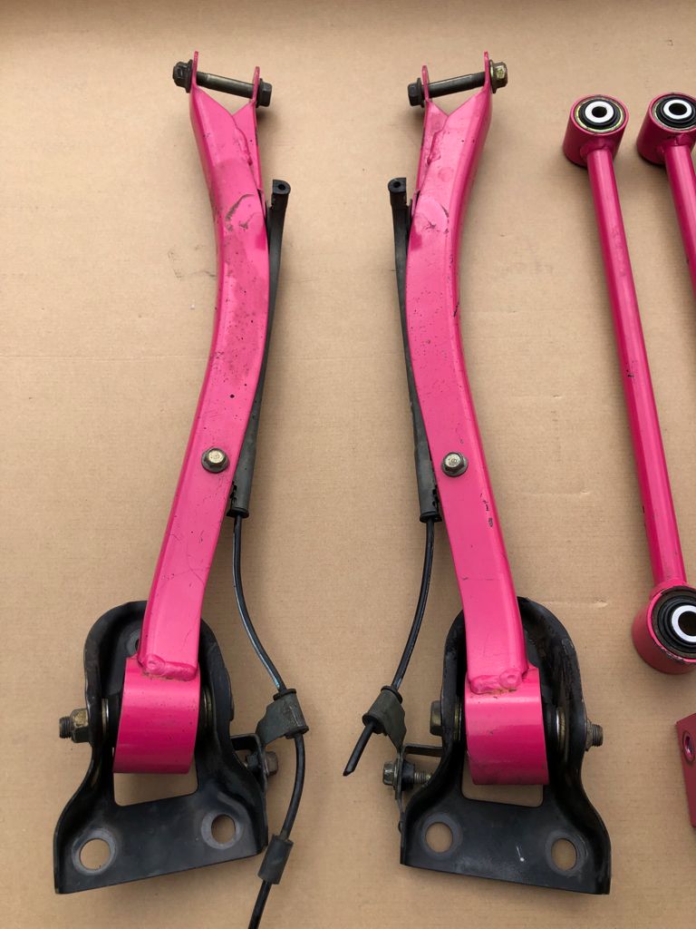 Subaru Impreza WRX STI Ver 7 8 9 Pink Control Lateral Trailing Arms Set UK JDM