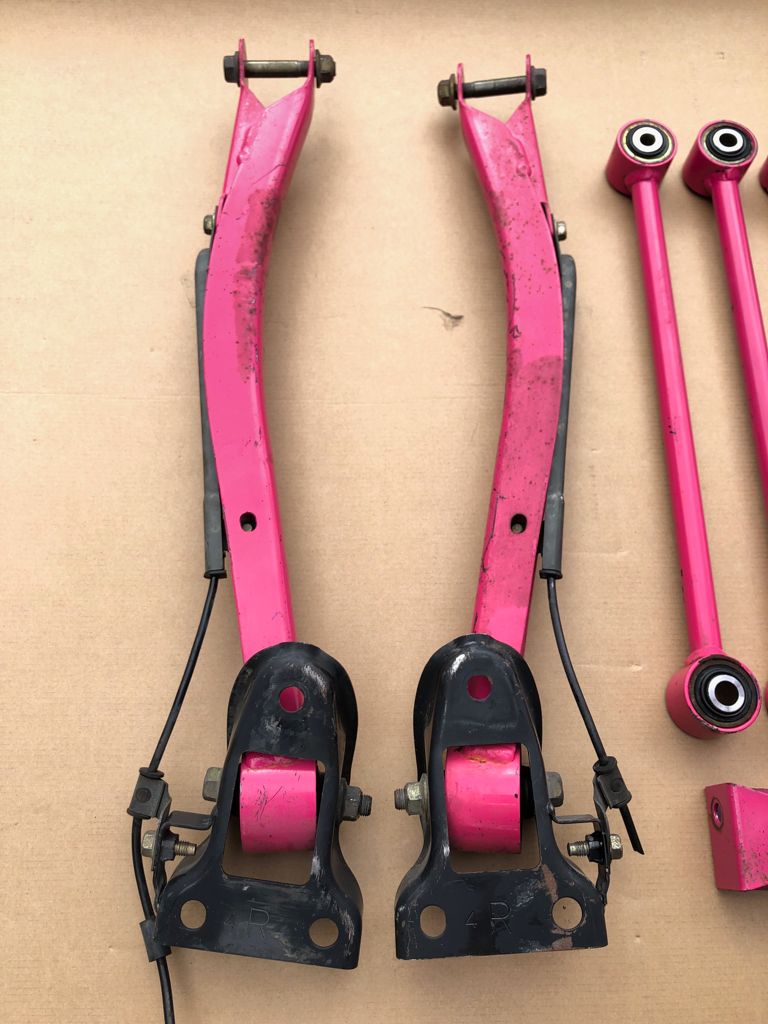 Subaru Impreza WRX STI Ver 7 8 9 Pink Control Lateral Trailing Arms Set UK JDM
