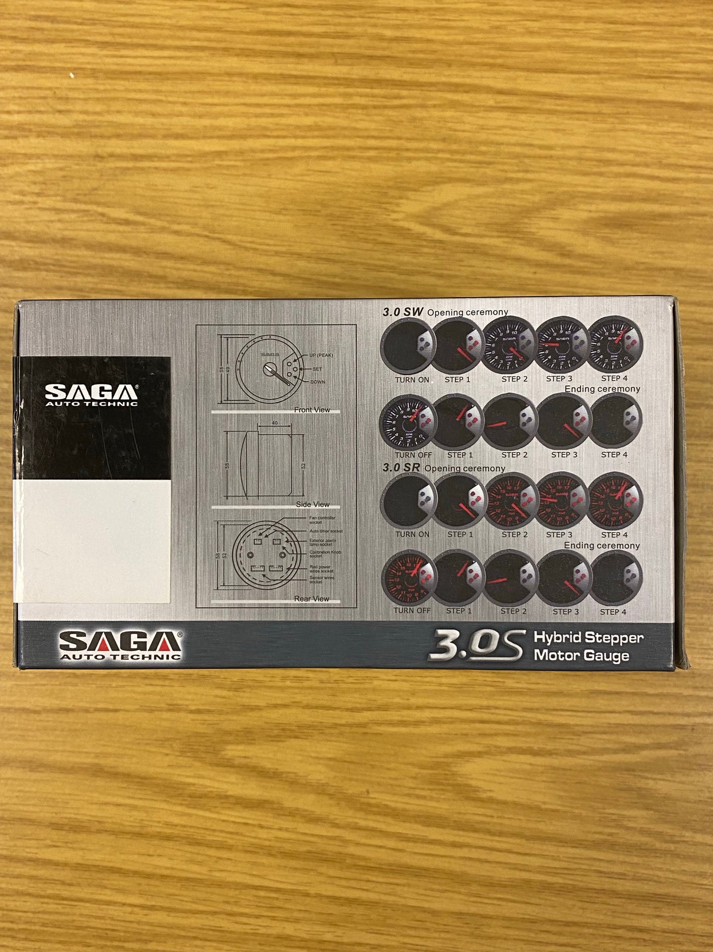 Swoosh Saga 3.0s Professional Racing Hybrid Stepper Motor Air / Fuel Gauge