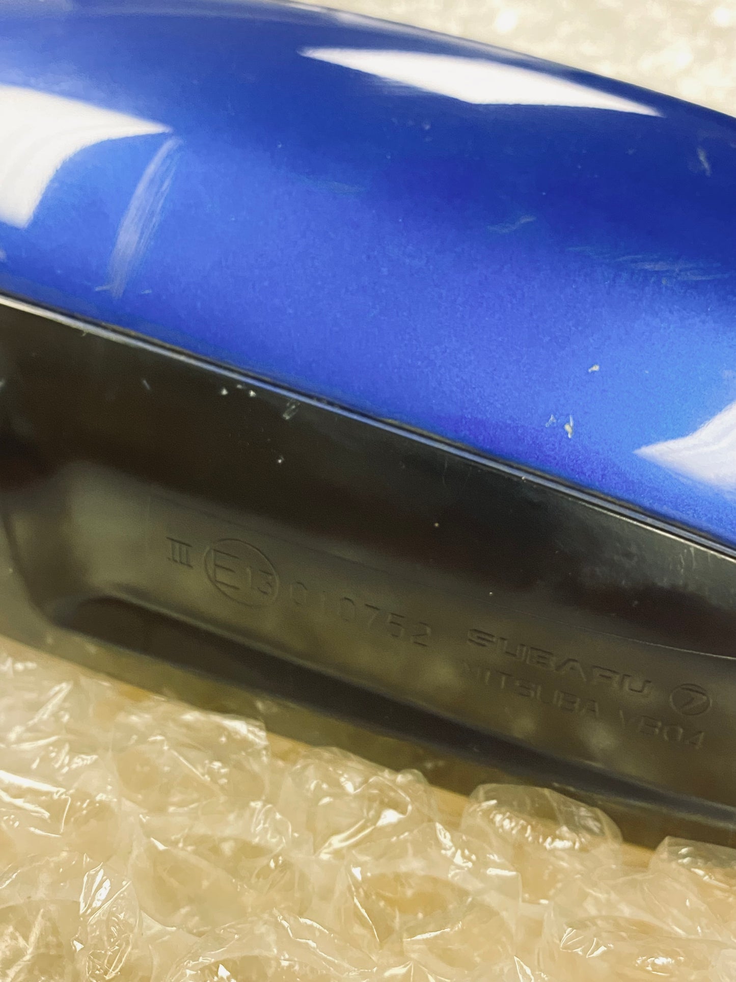 Genuine Subaru Impreza STI Ver 8 Ver 9 Left Wing Side View Mirror Blue