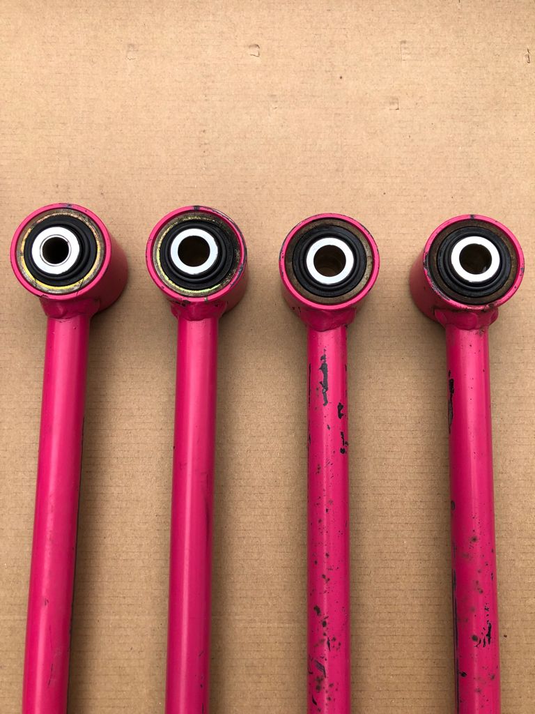 Subaru Impreza WRX STI Ver 7 8 9 Pink Control Lateral Trailing Arms Set UK JDM