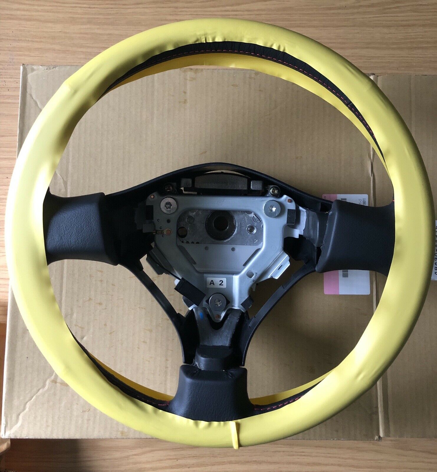Brand New Nissan Skyline GTR R34 Leather Steering Wheel RED STITCHING ...